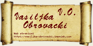 Vasiljka Obrovački vizit kartica